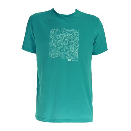 Topo Map T-shirt  Blue