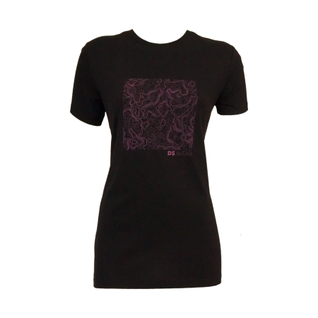 Topo Map T-shirt  Black