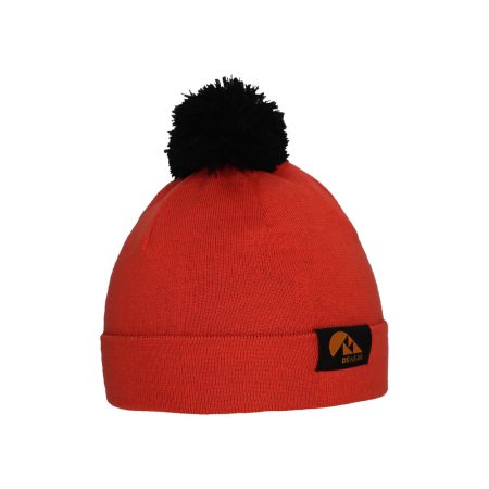 DS beanie orange pom-pom