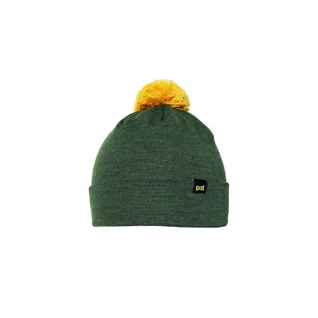 DS beanie olive pom-pom