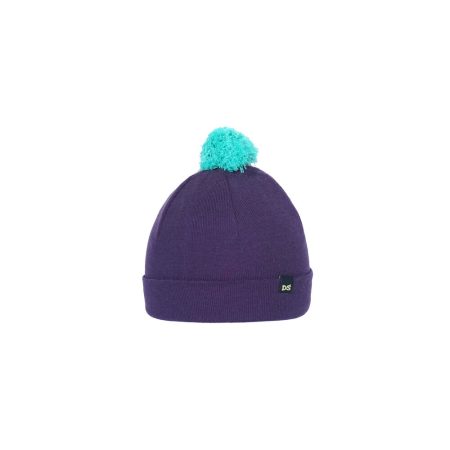 DS beanie purple pom-pom